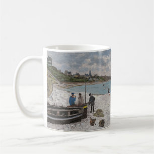 Taza De Café Claude Monet La playa en Sainte-Adresse 1867