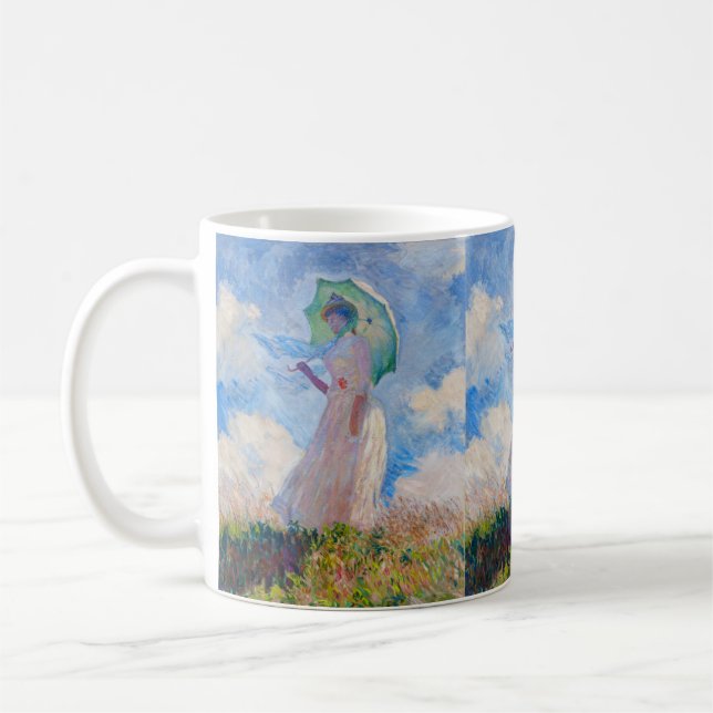 Taza De Café Claude Monet - Mujer con Parasol a la izquierda (Izquierda)