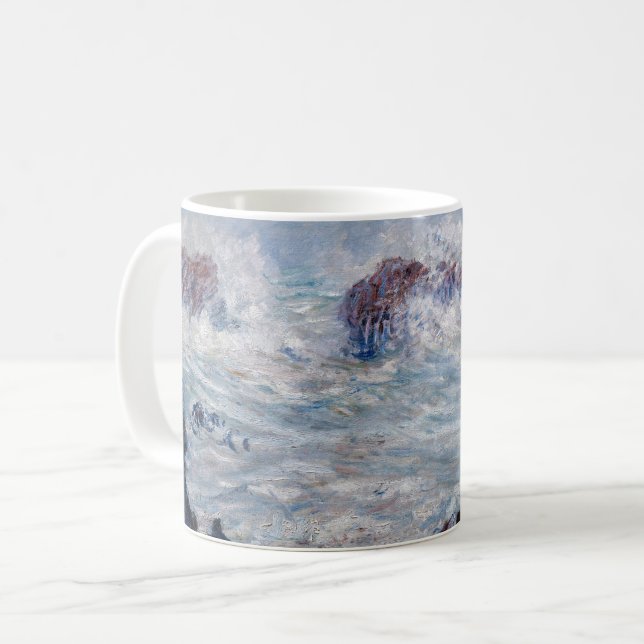 Taza De Café Claude Monet - Tormenta frente a la costa de Belle (Anverso izquierdo)