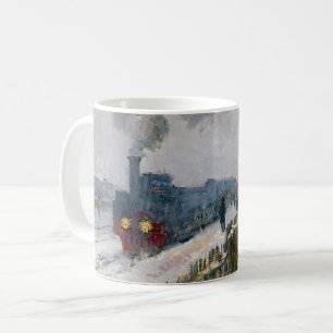 Taza De Café Claude Monet - Tren en la Nieve / La Locomotora