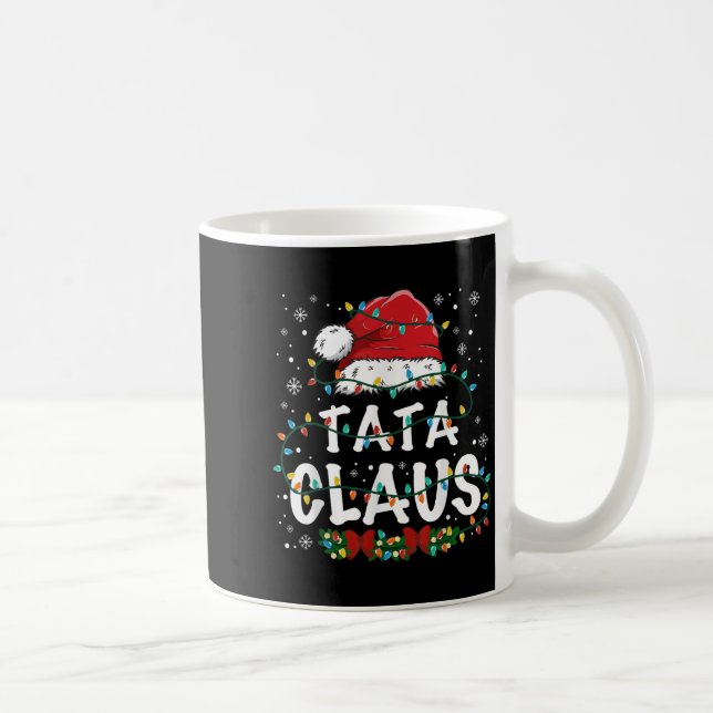 Taza De Café Claus Funny Christmas Lights Pajama Family Matchin (Derecha)