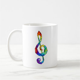 Taza De Café Cláusula musical del arcoiris