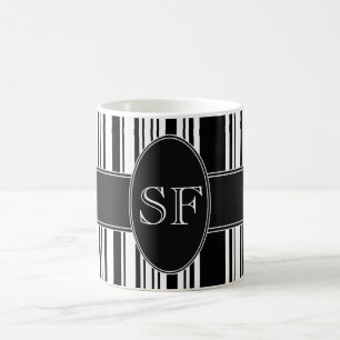 Taza De Café Clave de barras blanco y negro