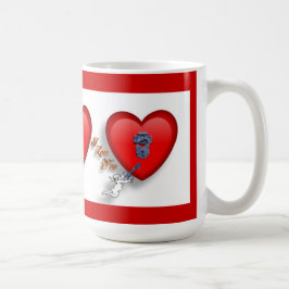 Taza De Café Clave de Valentine Mug en mi corazón