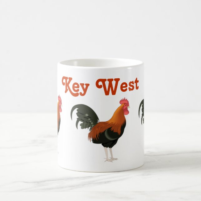 Taza De Café Claves de los gallos occidentales de los animales  (Centro)