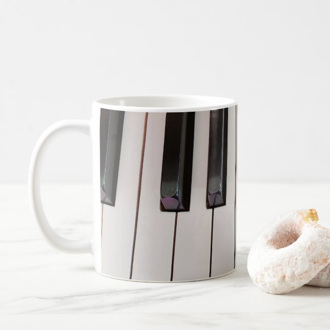 Taza De Café Claves de piano (Con donut)