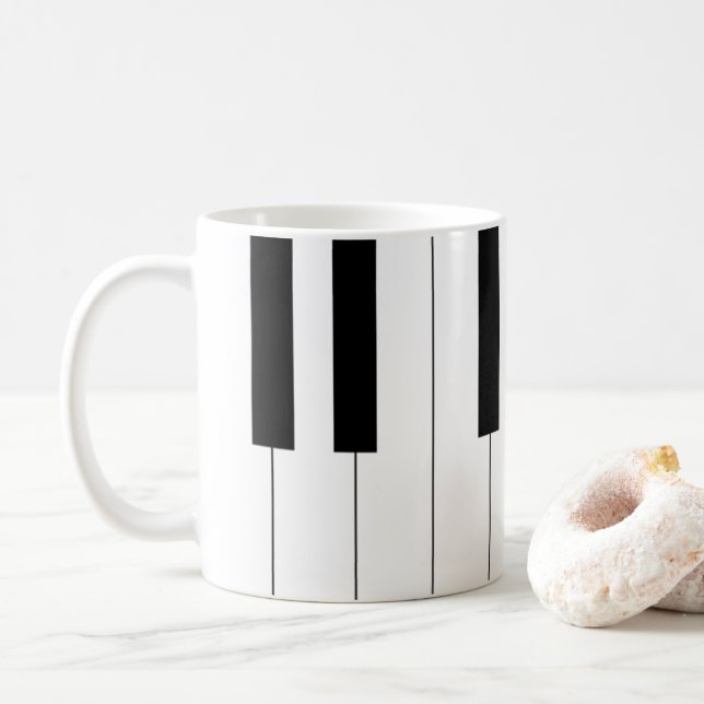 Taza De Café Claves de piano (Con donut)