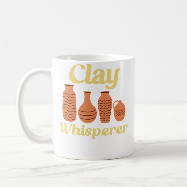 Taza De Café Clay Whisperer Ceramic Funny Pottery (Izquierda)