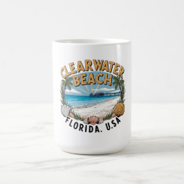 Taza De Café Clearwater Beach Retro Vignette