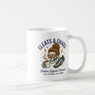 Taza De Café Cleats y Caos Esqueleto Madre de Fútbol, Diverti