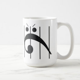 Taza De Café Clef bajo enojado atrapado