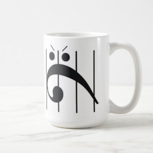 Taza De Café Clef bajo enojado atrapado