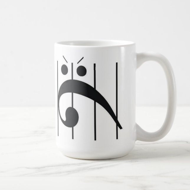 Taza De Café Clef bajo enojado atrapado (Derecha)