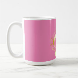 Taza De Café Clef Golden G en Pink Mug