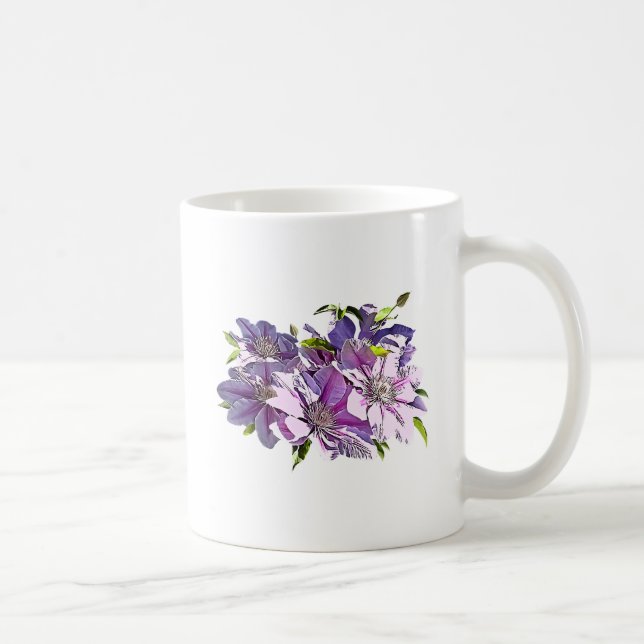 Taza De Café Clematis rosada (Derecha)