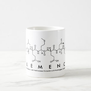 Taza De Café Clémence peptide name mug
