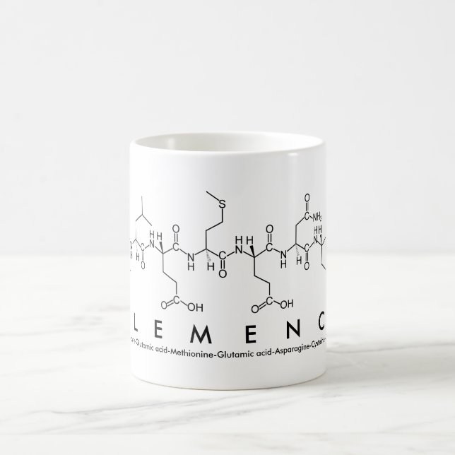 Taza De Café Clémence peptide name mug (Centro)