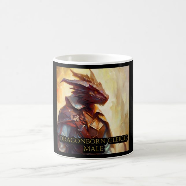 Taza De Café Clérigo Dragonborn Male (Centro)