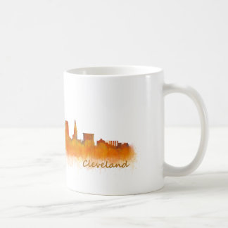 Taza De Café cleveland city US skyline watercolor