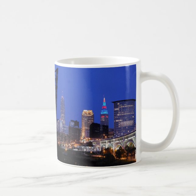 Taza De Café Cleveland OH Riverview Night Mug (Derecha)
