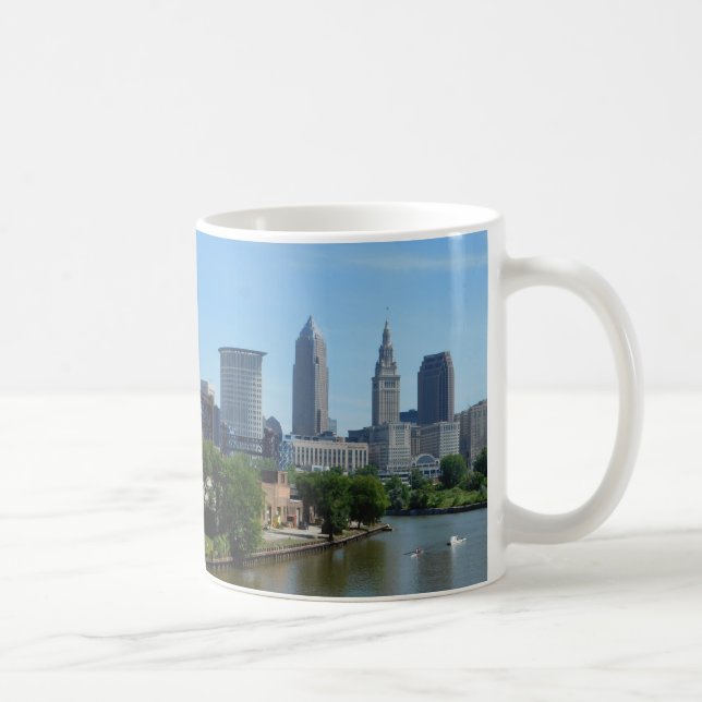 Taza De Café Cleveland Ohio River Skyline Mug (Derecha)