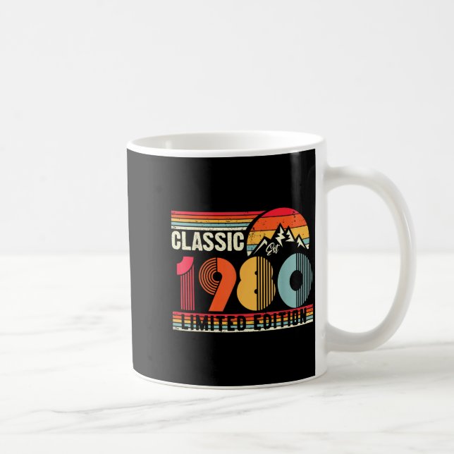 Taza De Café Clic 1980 Limited Edition 45 Year Old 45th Birthda (Derecha)