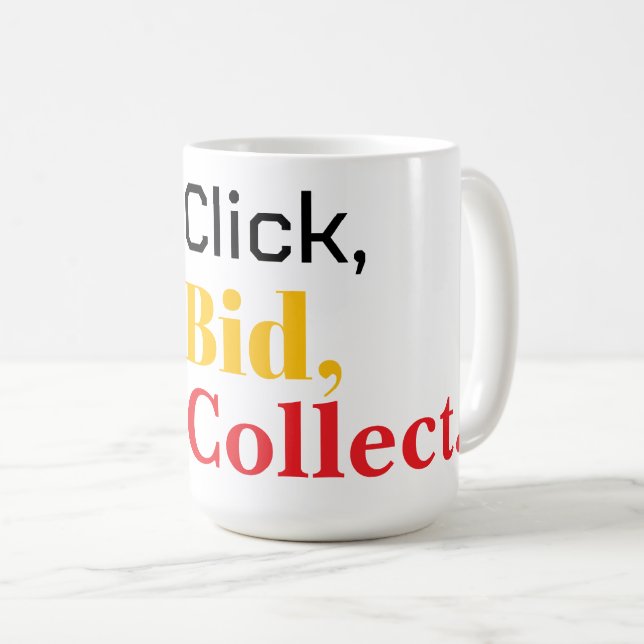 Taza De Café Click, Bid, Collect. Book  (Anverso derecho)
