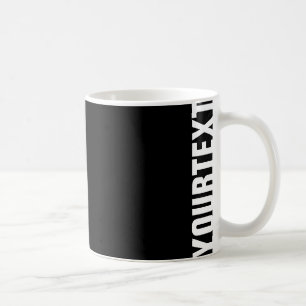 Taza De Café Cliente Añade tu texto elegante blanco negro trend