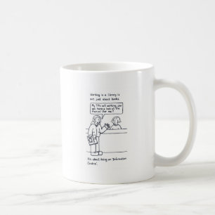 Taza De Café Cliente de la hembra del humor del bibliotecario