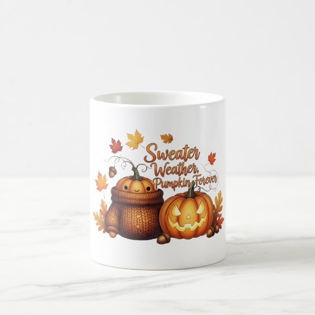 Taza De Café Clima de suero, calabaza para siempre café Mug (Centro)