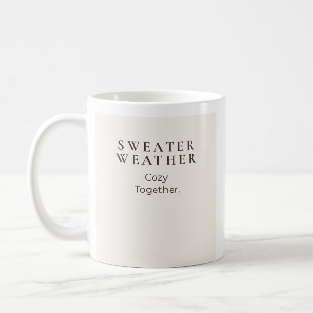 Taza De Café Clima de Suéter Acóstate Juntos  (Izquierda)