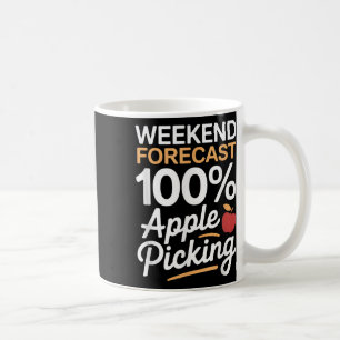 Taza De Café Clima divertido para recoger manzanas el fin de se