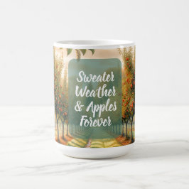Taza De Café Clima y manzanas para siempre |