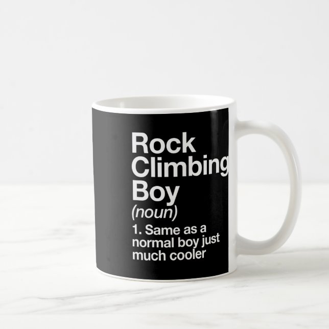 Taza De Café Climbing Boy Definition Funny Sport  (Derecha)