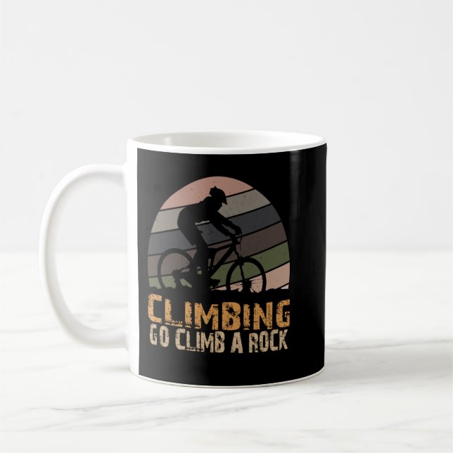 Taza De Café CLIMBING GO CLIMB A ROCK Senderismo (Izquierda)