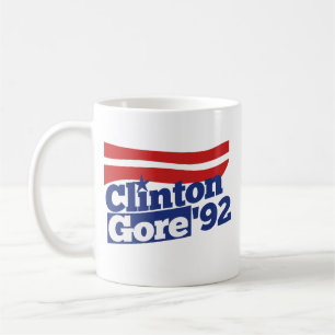 Taza De Café Clinton Gore 92 política retro