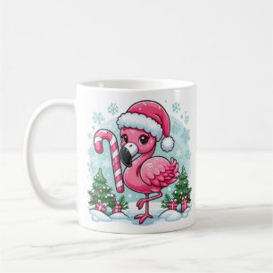 Taza De Café Clipart de sublimación de flamenco de Navidad-1042