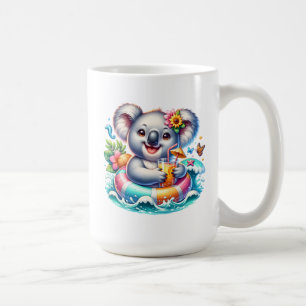 Taza De Café Clipart de sublimación de koala de verano-97702