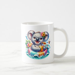 Taza De Café Clipart de sublimación de koala de verano-97702