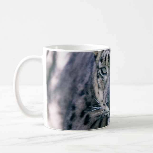 Taza De Café Closeup de Snow Leopard (Izquierda)