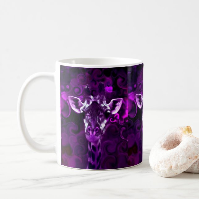 Taza De Café Closeup Purple (Con donut)