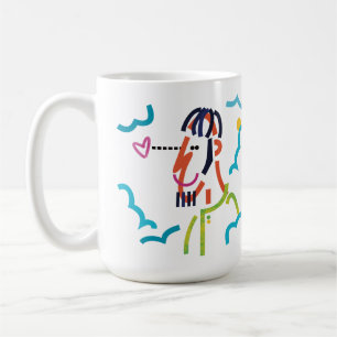 Taza De Café Cloud 9 Resumen Ilustracion de arte moderno Mug