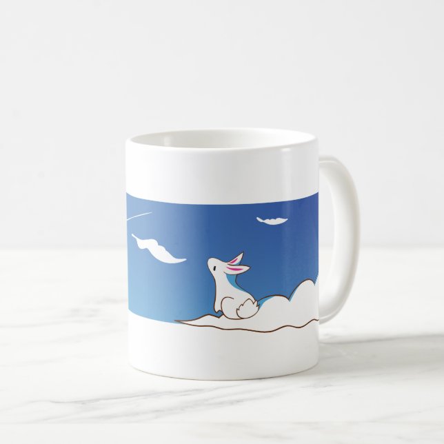 Taza De Café Cloud Gazing Sky Bunny Mug (Anverso derecho)
