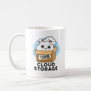 Taza De Café Cloud Storage Funny Weather Technology Pun