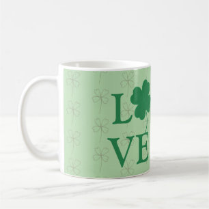 Taza De Café Clover & Love St. Patrick's Day Mug - Irlandés & L