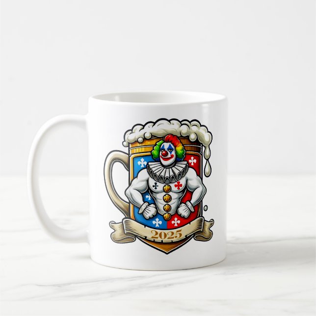 Taza De Café Clown, Bierkrug, Bodybuilding - Fasching Karneval (Izquierda)