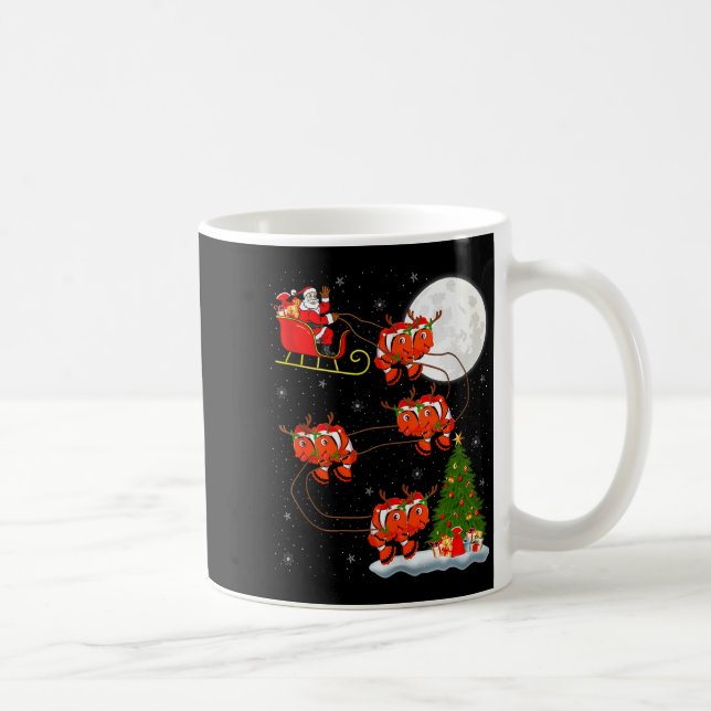 Taza De Café Clown Fish Santa Sleigh Flying Funny Magical Chris (Derecha)