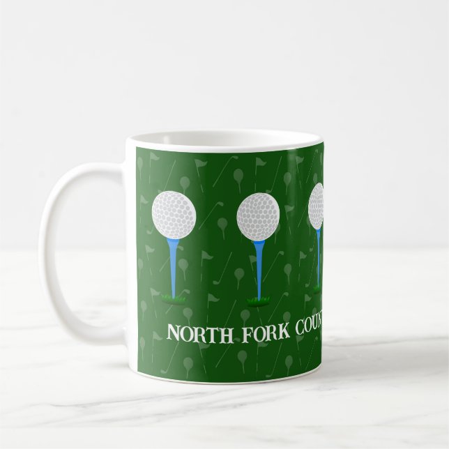 Taza De Café Club Campestre Golf Personalizado Café Mug (Izquierda)