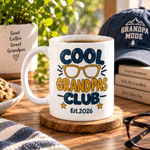 Taza De Café Club de Abuelos Geniales Personalizado Año de Fund