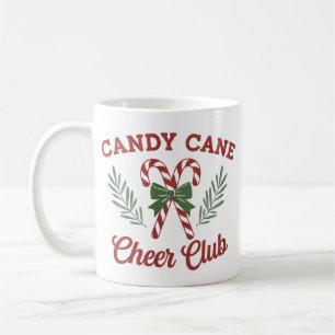 Taza De Café Club de alegría navideña de bastón de caramelo Coq